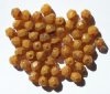 50 6mm Faceted Candy Coated Caramel Beads